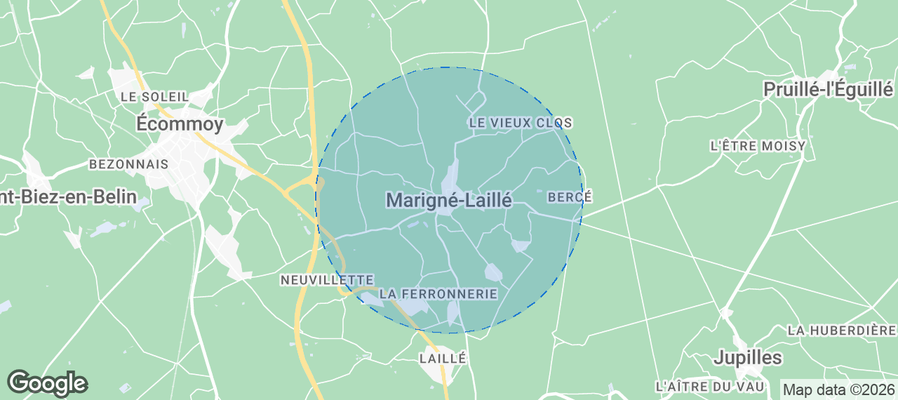 Marigné-Laillé Airbnb map